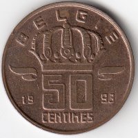 Бельгия (Belgie) 50 сантимов 1993 год