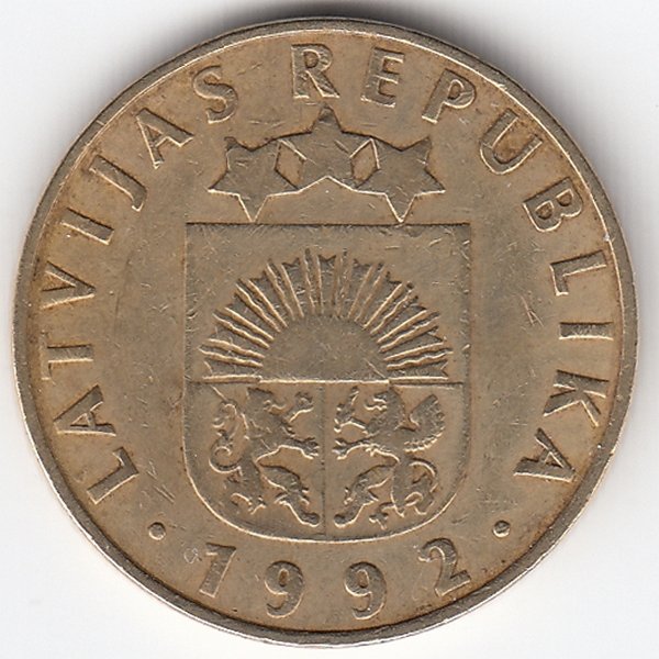 Латвия 20 сантимов 1992 год