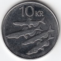 Исландия 10 крон 2008 год
