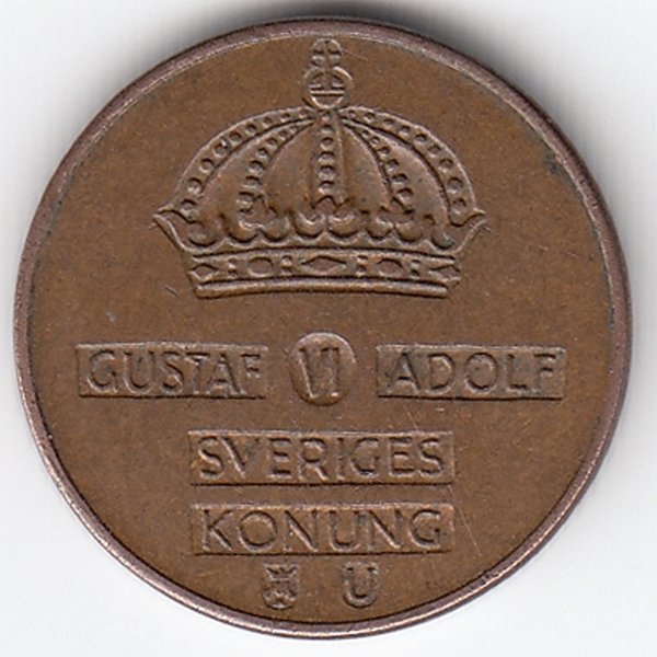 Швеция 1 эре 1965 год