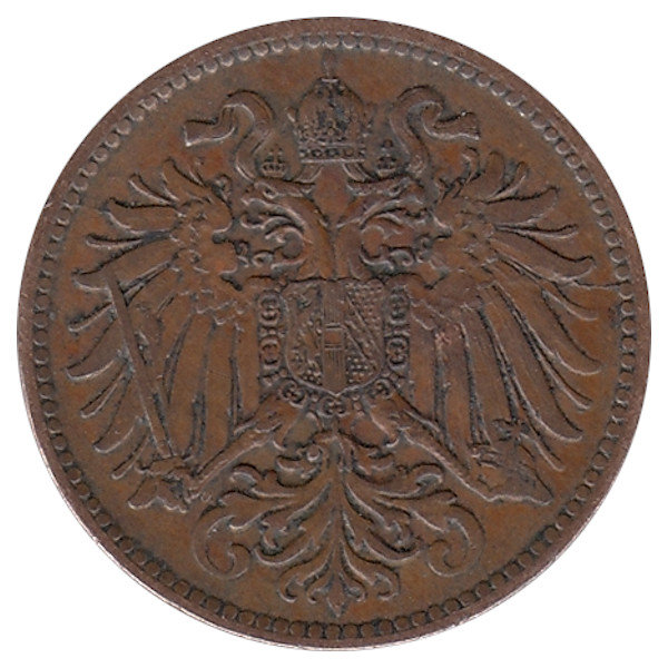 Австро-Венгерская империя 2 геллера 1914 год