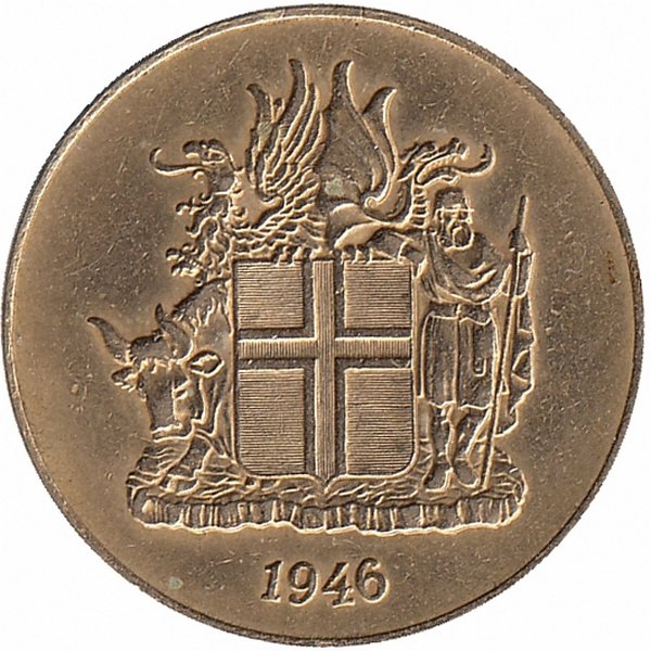 Исландия 1 крона 1946 год