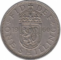 Великобритания 1 шиллинг 1960 год (герб Шотландии)