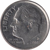 США 10 центов 2004 год (D)