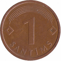 Латвия 1 сантим 2005 год