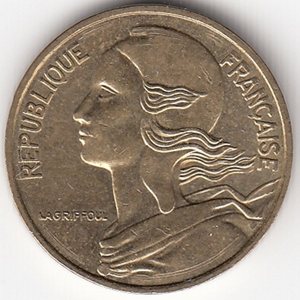 Франция 5 сантимов 1987 год