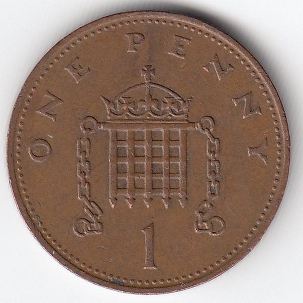 Великобритания 1 пенни 1984 год