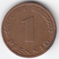 ФРГ 1 пфенниг 1966 год (F)