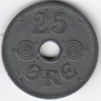 Дания 25 эре 1943 год