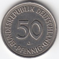 ФРГ 50 пфеннигов 1992 год (J)