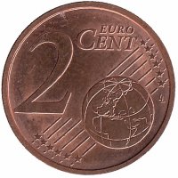 Германия 2 евроцента 2015 год (J)