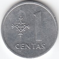 Литва 1 цент 1991 год