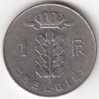 Бельгия (Belgie) 1 франк 1975 год