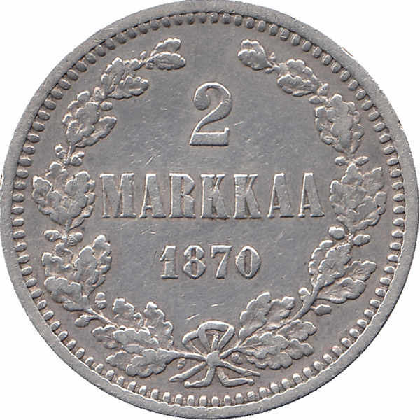 Финляндия (Великое княжество) 2 марки 1870 год