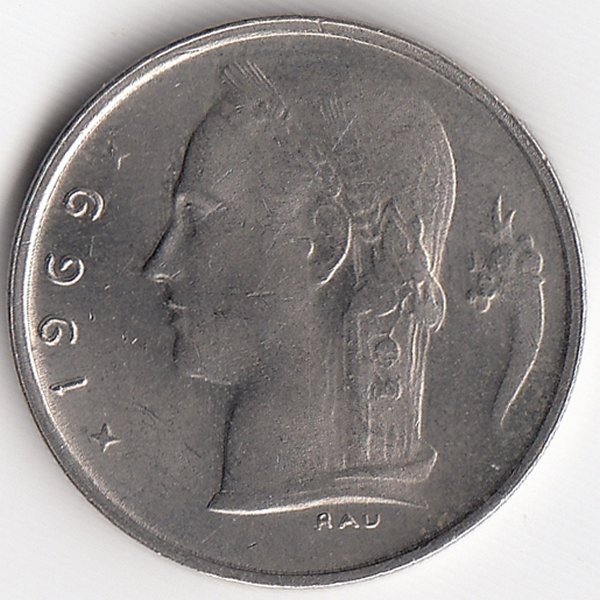 Бельгия (Belgie) 1 франк 1969 год