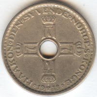 Норвегия 1 крона 1938 год