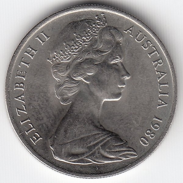 Австралия 10 центов 1980 год