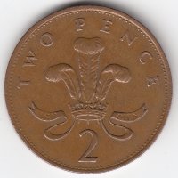 Великобритания 2 пенса 1986 год