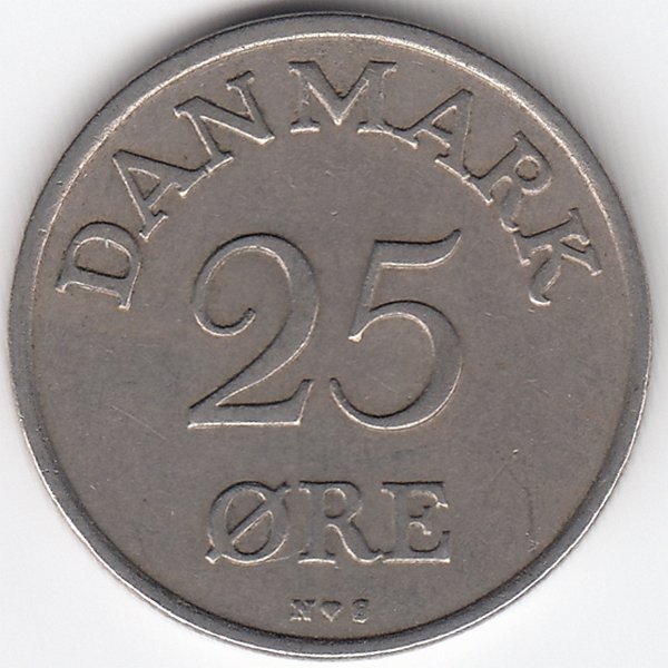 Дания 25 эре 1949 год