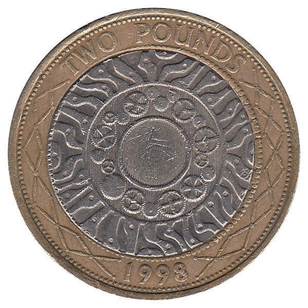 Великобритания 2 фунта 1998 год