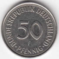 ФРГ 50 пфеннигов 1993 год (F)
