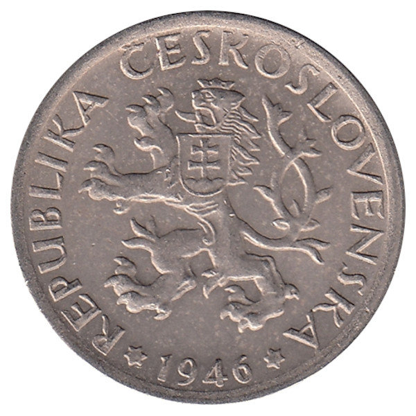 Чехословакия 1 крона 1946 год
