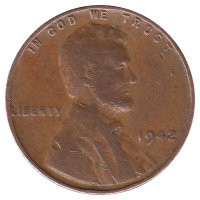 США  1 цент  1942 год
