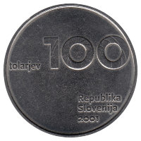Словения 100 толаров 2001 год (UNC)