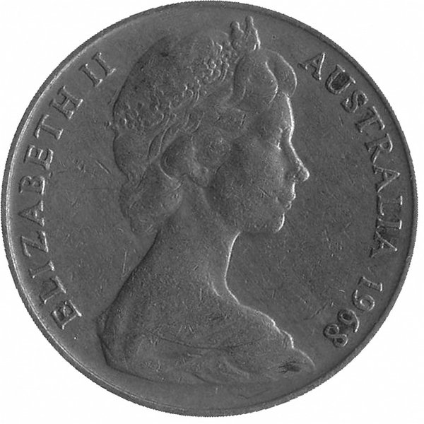 Австралия 10 центов 1968 год