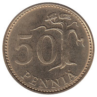 Финляндия 50 пенни 1989 год (UNC)