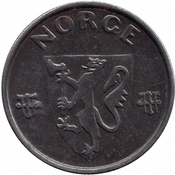 Норвегия 5 эре 1941 год (VF)