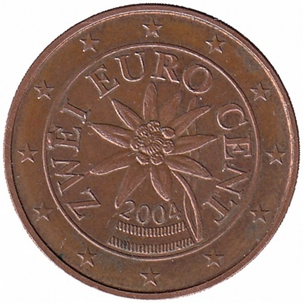 Австрия 2 евроцента 2004 год