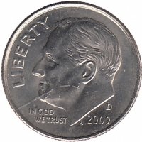 США 10 центов 2009 год (D)