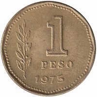 Аргентина 1 песо 1975 год