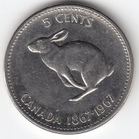 Канада 5 центов 1967 год