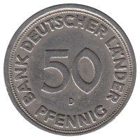 ФРГ 50 пфеннигов 1949 год (D)