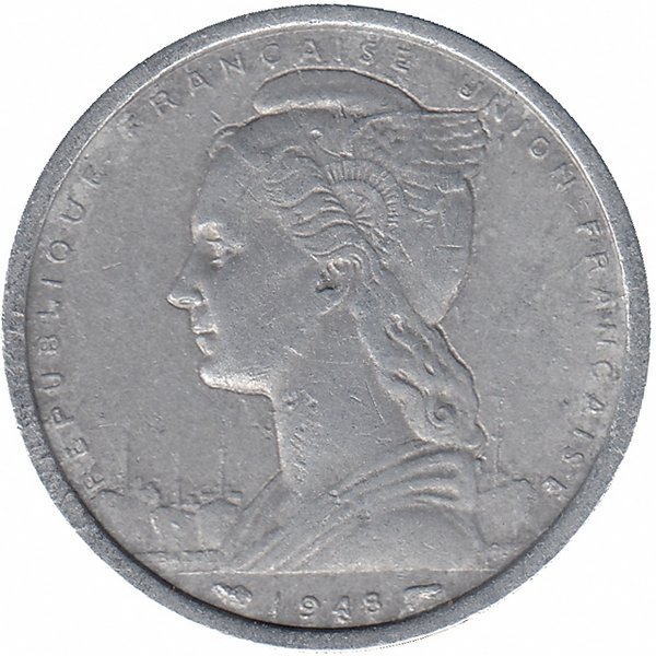 Французская Западная Африка 2 франка 1948 год