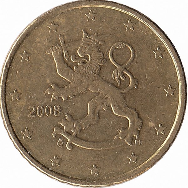 Финляндия 50 евроцентов 2008 год