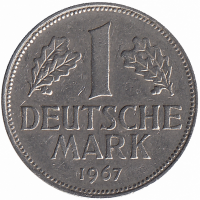 ФРГ 1 марка 1967 год (D)