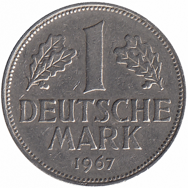 ФРГ 1 марка 1967 год (D)