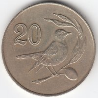 Кипр 20 центов 1985 год