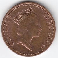 Великобритания 1 пенни 1987 год