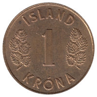 Исландия 1 крона 1970 год