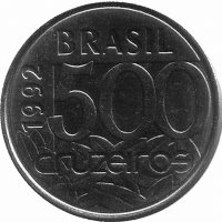 Бразилия 500 крузейро 1992 год