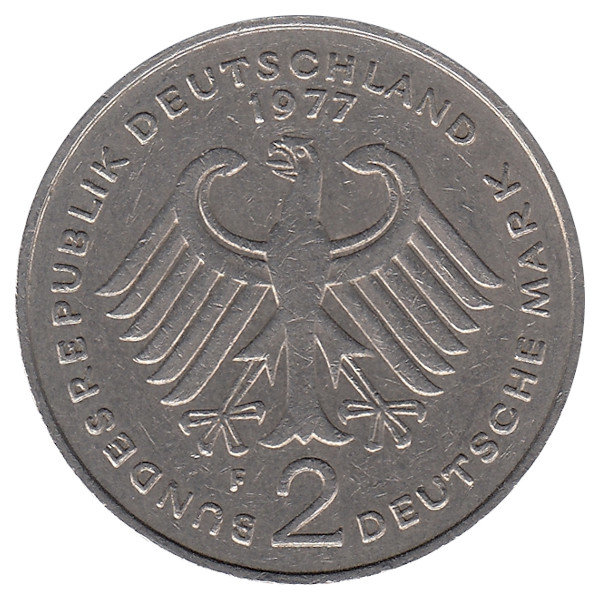 ФРГ 2 марки 1977 год (F)