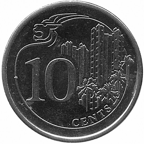 Сингапур 10 центов 2014 год