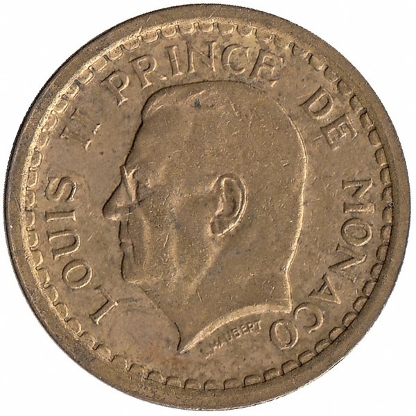 Монако 2 франка 1945 год