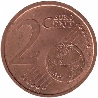 Италия 2 евроцента 2007 год