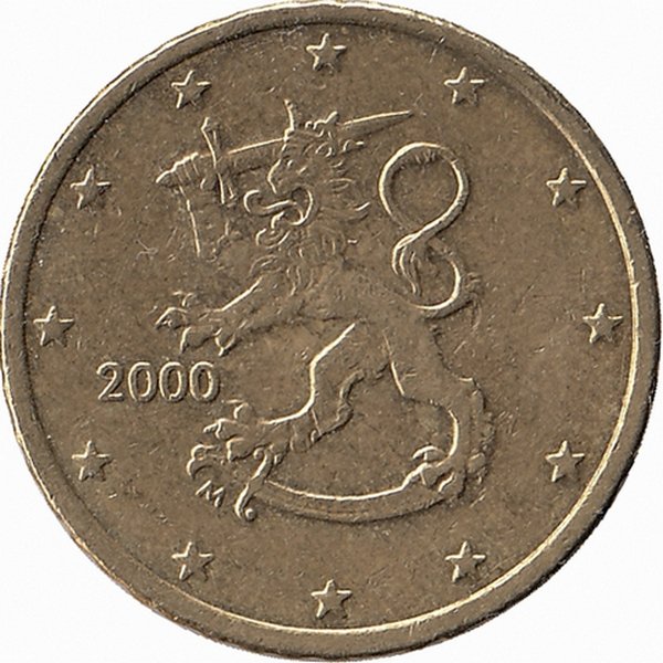 Финляндия 50 евроцентов 2000 год