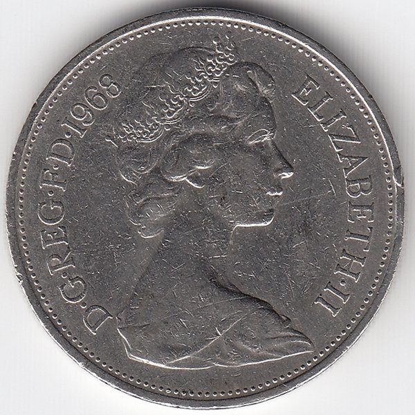 Великобритания 10 новых пенсов 1968 год